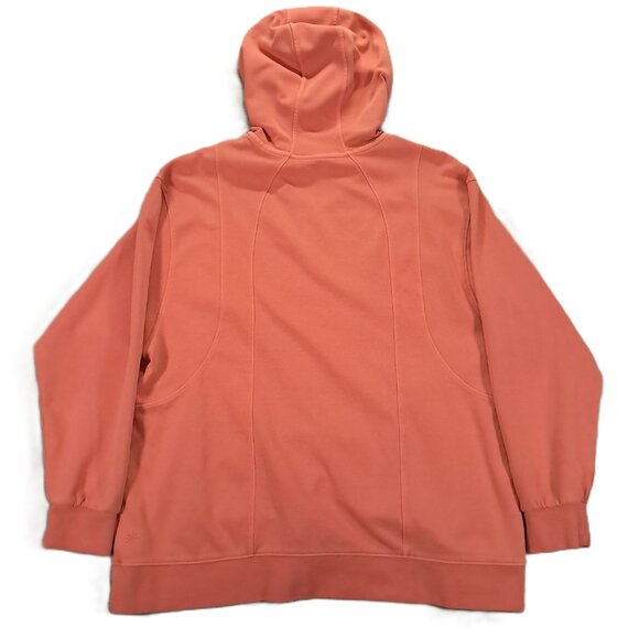 Athleta Hoodie Women L Large Peach Pullover Cotton Blend Stretch Long Sleeve - Picture 2 of 10